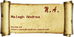 Melegh Andrea névjegykártya