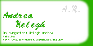 andrea melegh business card